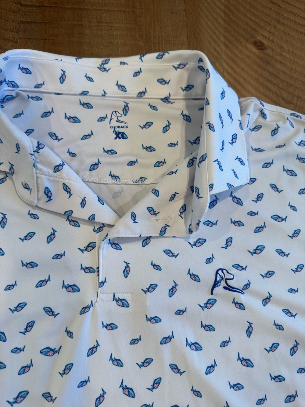 THE FISH TACO Rhoback Polo Shirt Rare XL